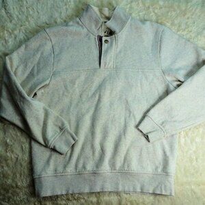 Orvis Quarter Zip Beige Sweatshirt Trout Fly Fishing Medium